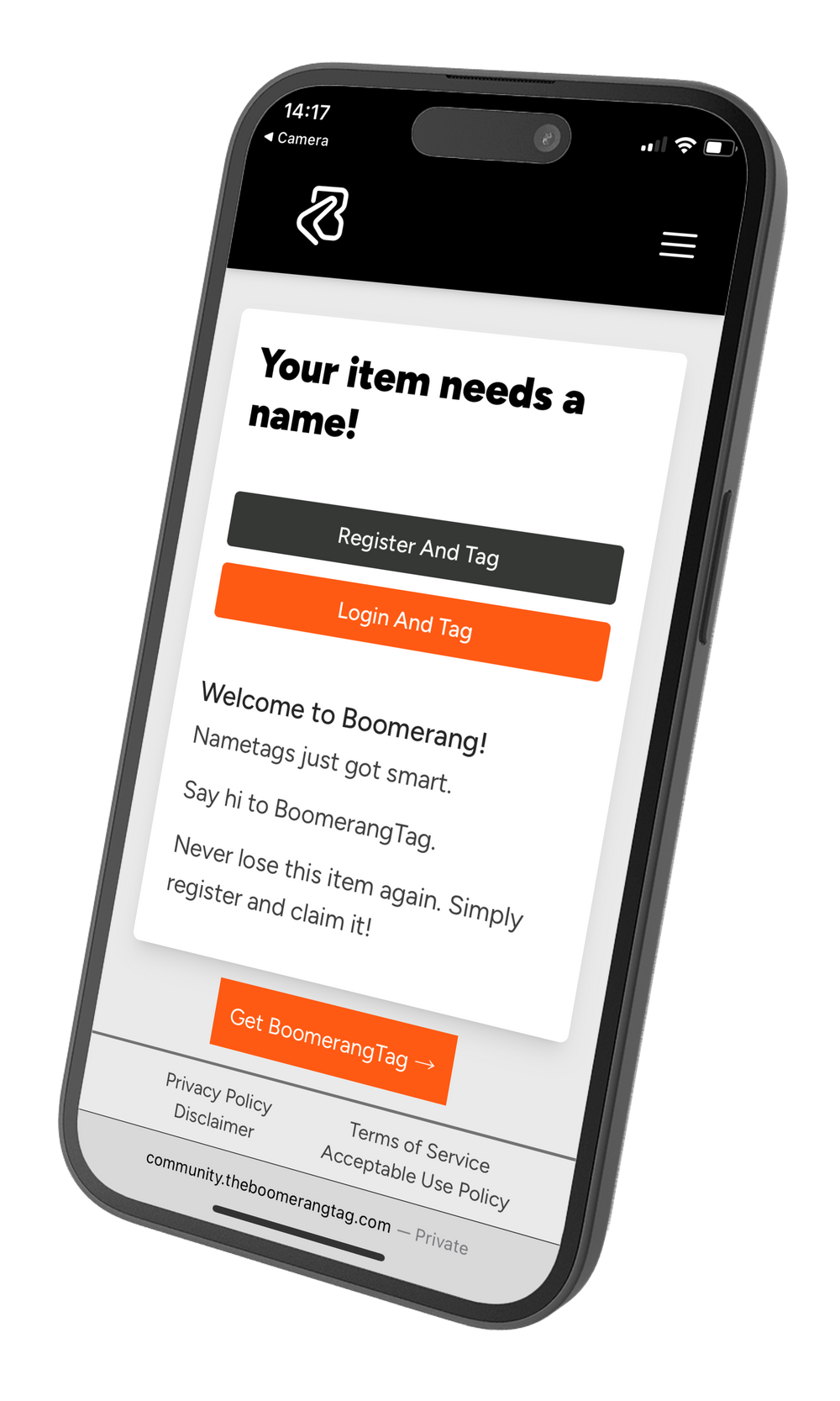 <h2>Boomerang set up is easy</h2>