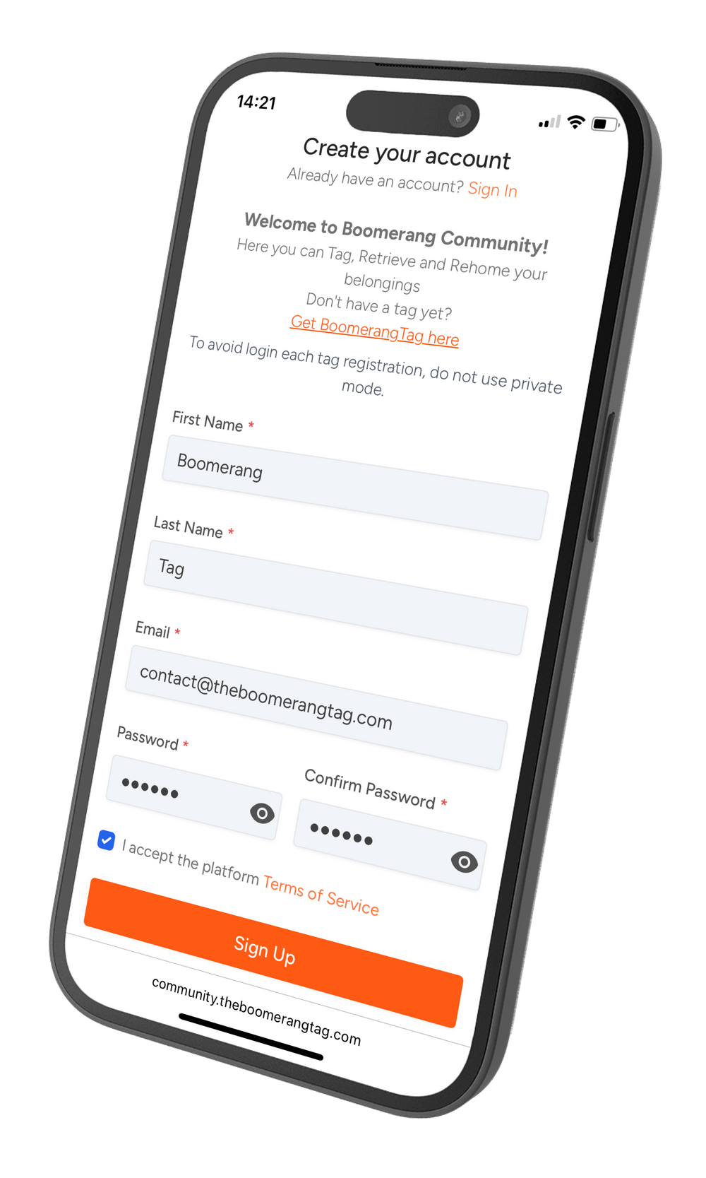<h2>Boomerang set up is easy</h2>
